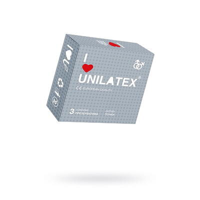Презервативы Unilatex, dotted, латекс, точечные, 19 см, 5,4 см, 3 шт.