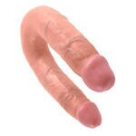 Двусторонний дилдо среднего размера телесный King Cock U-Shaped Medium Double Trouble
