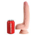 Фаллоимитатор на присоске King Cock Plus 9 Triple Density Cock with Balls - Flesh