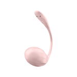 Виброяйцо Satisfyer Ribbed Petal с пультом ДУ, розовое, 7,8 см